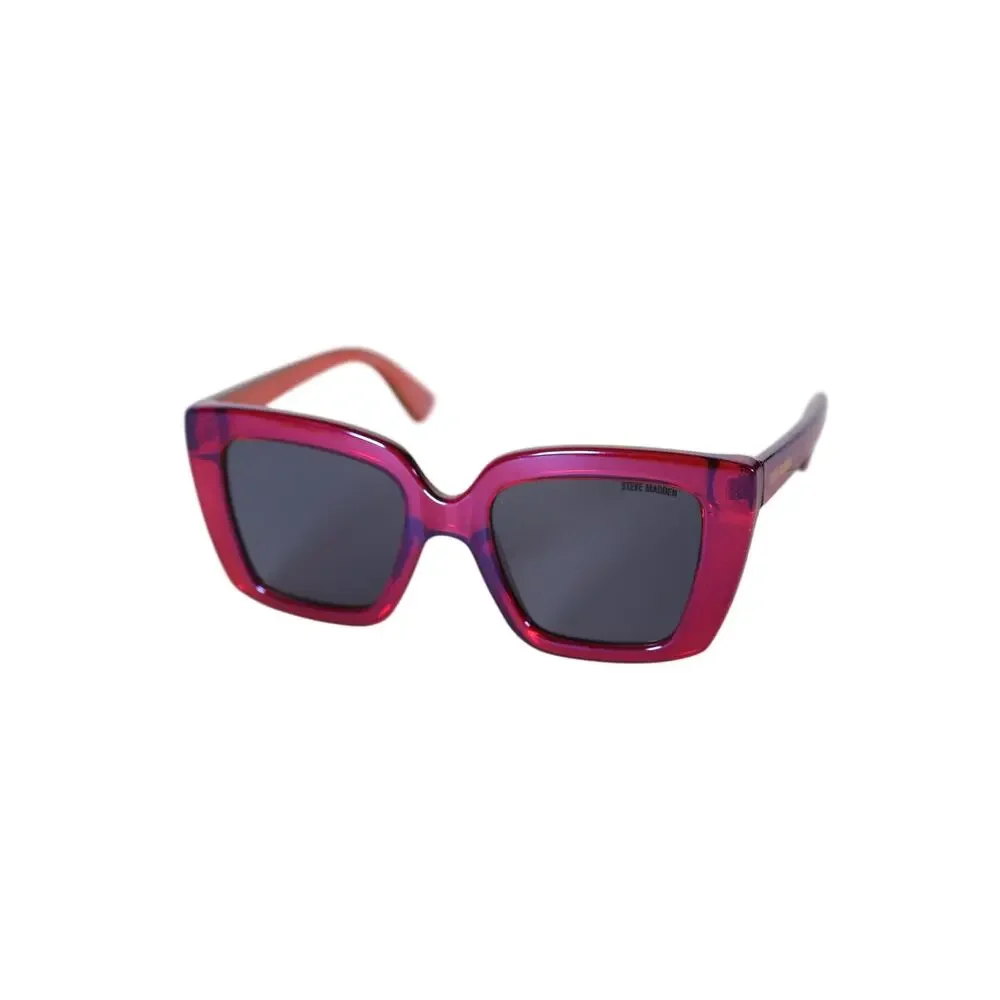 Steve Madden MAIA Oversized Square Sunglasses–Iridescent Purple Magenta/Red-NWT